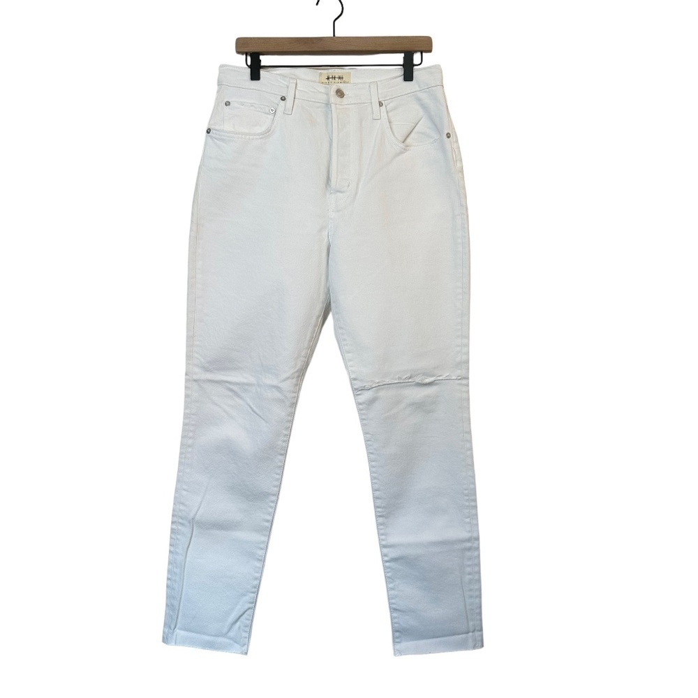 Free People We the Free 5 Button Fly Jeans High Rise Raw hems Distressed Size 31